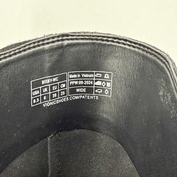 Vionic Women Bixby Knee High Boot 8.5 Wide WC Black Suede Water Repellent NWOB - Picture 11 of 11